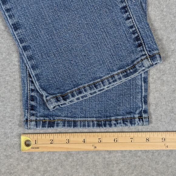 Levi’s 505 Straight Leg Jeans Womens 14 Mid Rise Short Curvy Medium Wash Y2K - Picture 12 of 13
